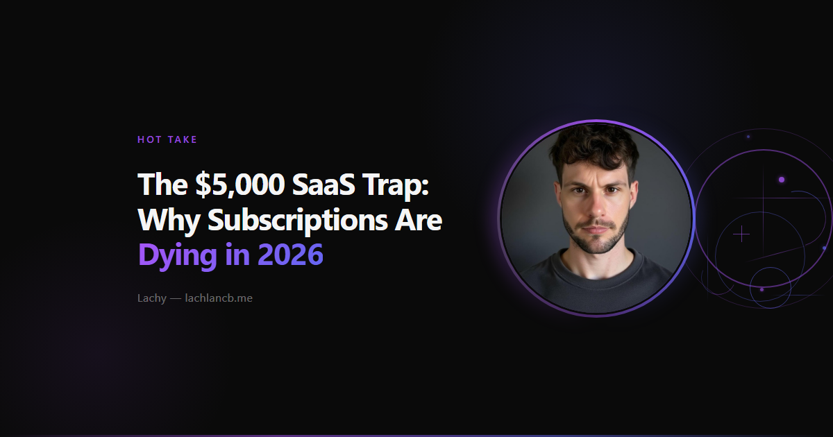 The 5,000 SaaS Trap: Why Subscriptions Are Dying in 2026
