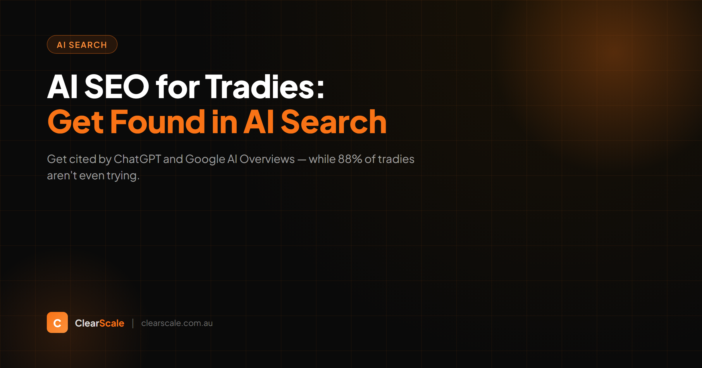 A phone showing an AI search answer recommending local tradies above the Google map pack