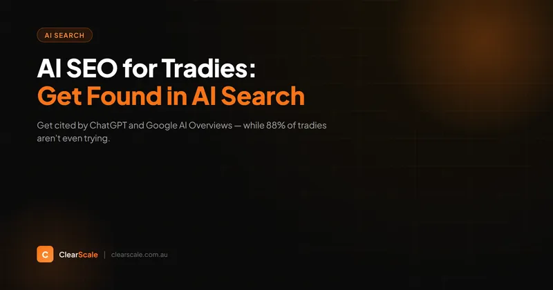 A phone showing an AI search answer recommending local tradies above the Google map pack