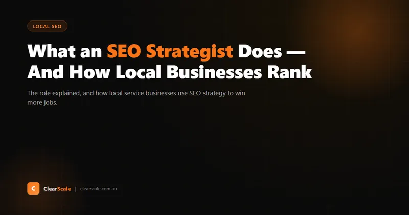 An SEO strategist mapping out a local search plan